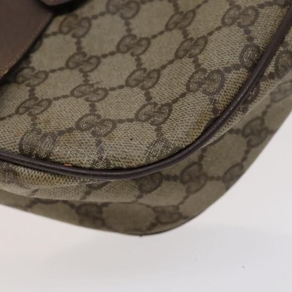 GUCCI GG Supreme Shoulder Bag Pvc Leather Beige Green Red - Picture 10 of 16